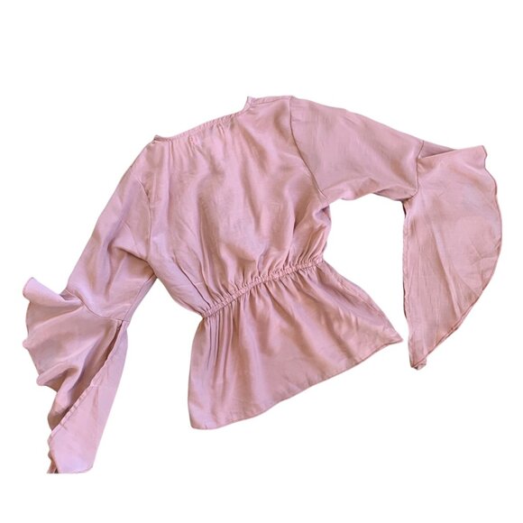 NWT Peyton Bre Mauve Bell Sleeve Boho Blouse 10 - Picture 5 of 5